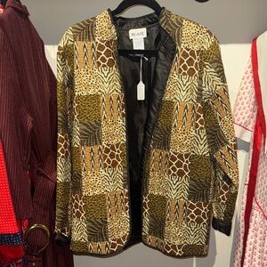 Blair Women's Animal Print Patchwork Lightweight Quilted Jacket